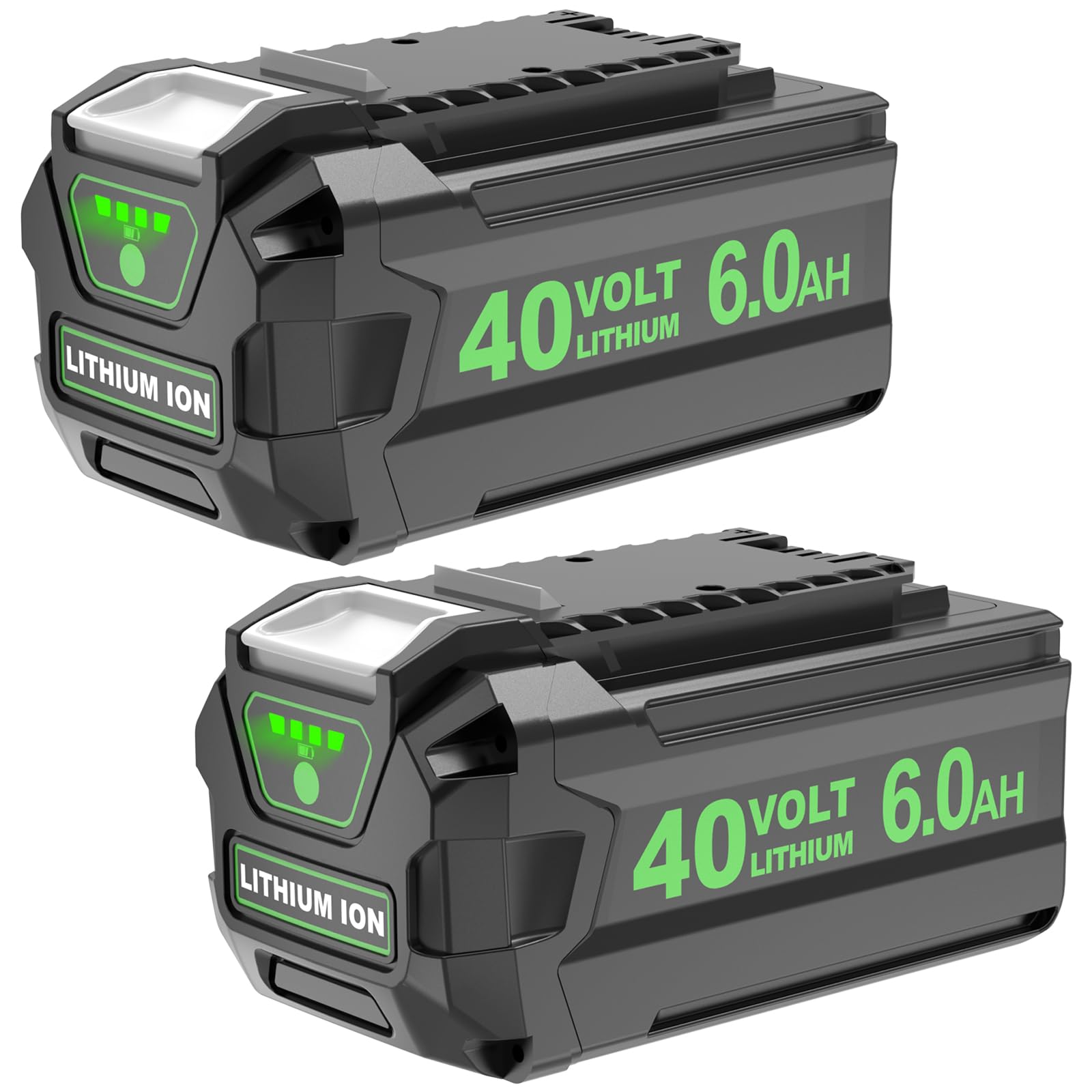 Forrat 2Pack 6.0Ah battery replacement for Greenworks 40V Black