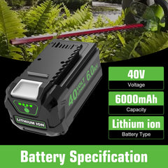 Lithium ion 40V 6000mAh replacement battery pack