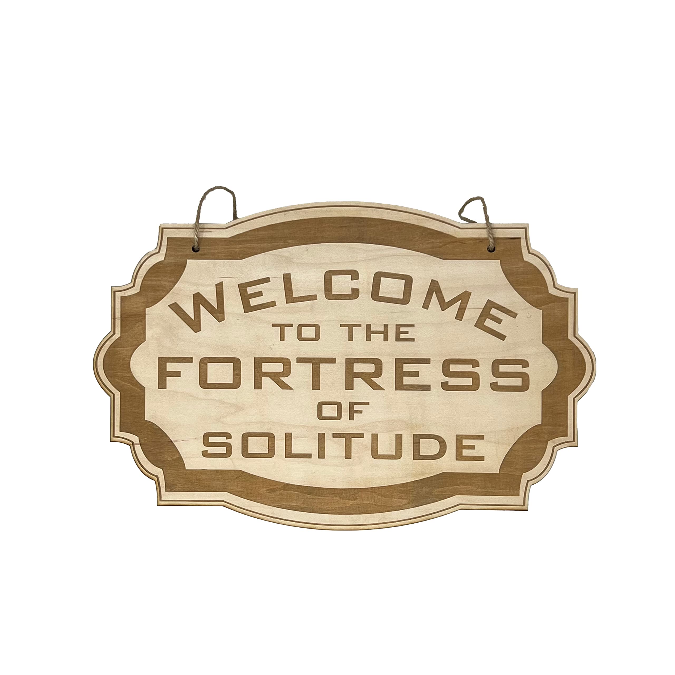 Fortress of Solitude door sign made from real wood