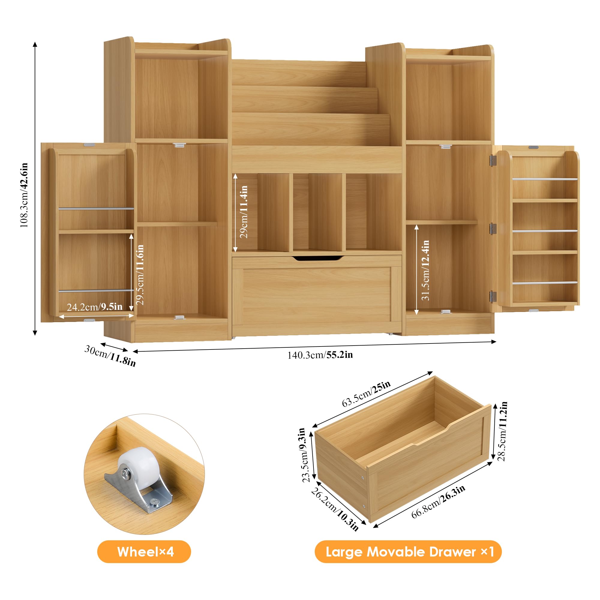 Wall-mount security on FOTOSOK toy storage cabinet