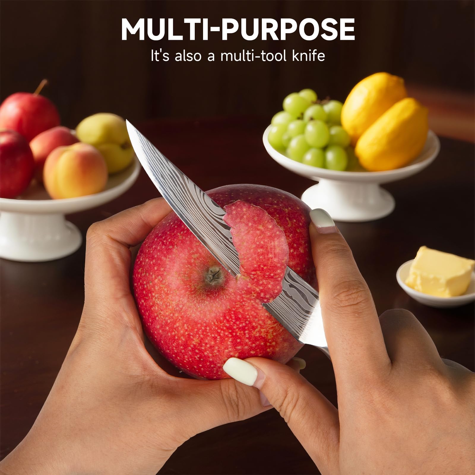 Set suitable as steak fruit and paring knife