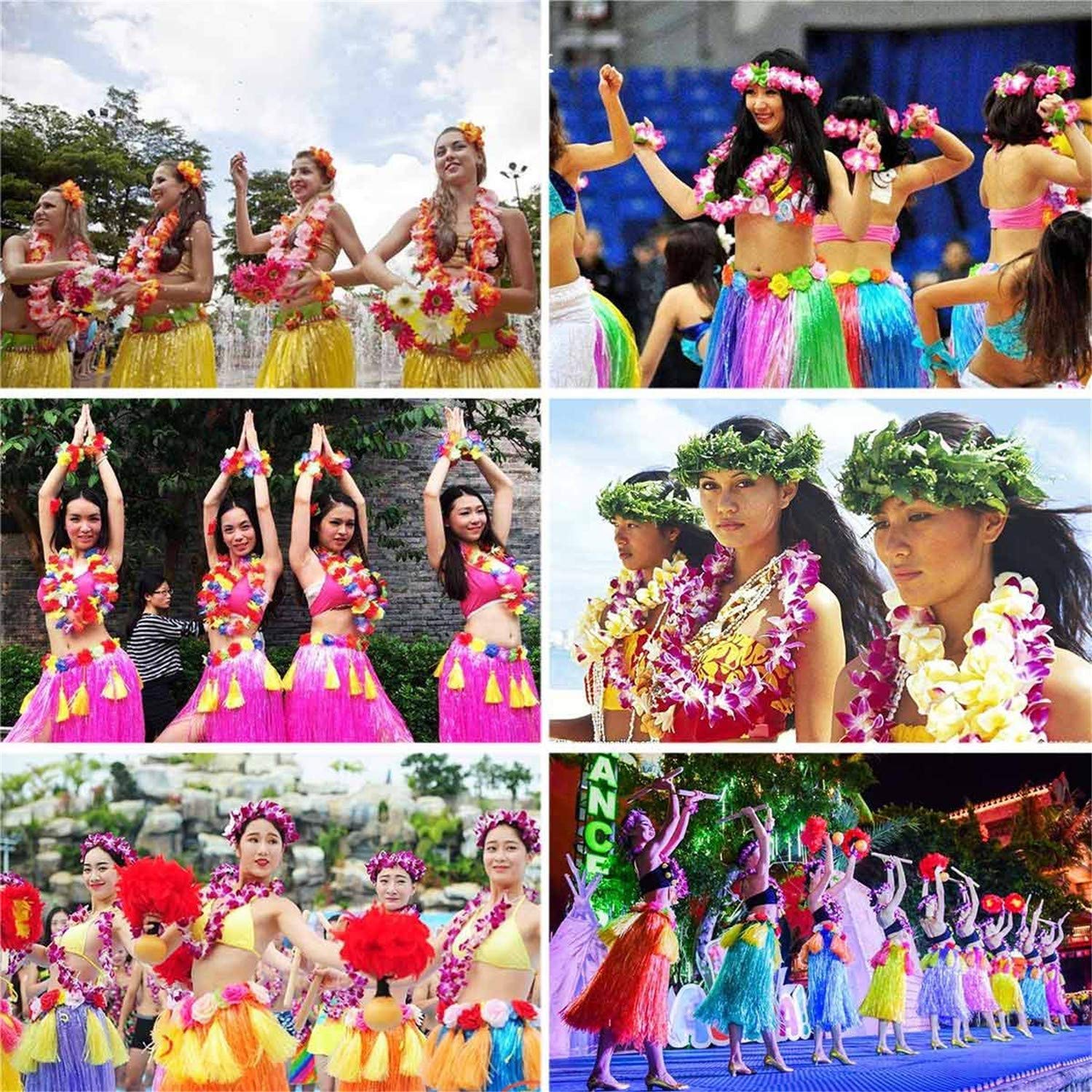 Four color leis 41 inch length