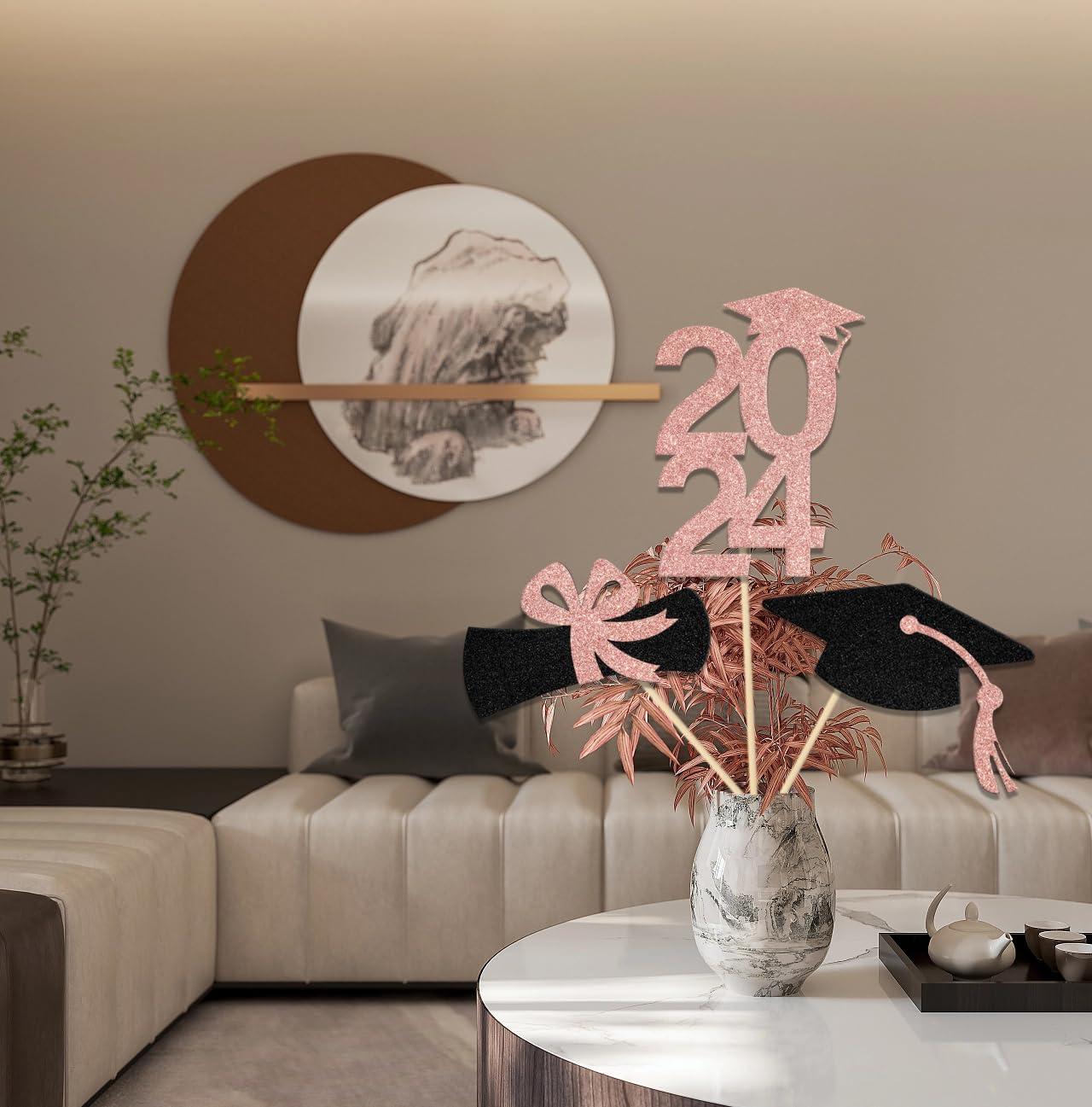 12 piece graduation centerpiece sticks ready for DIY assembly