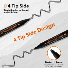 Four-fork tip beard styling pen close up
