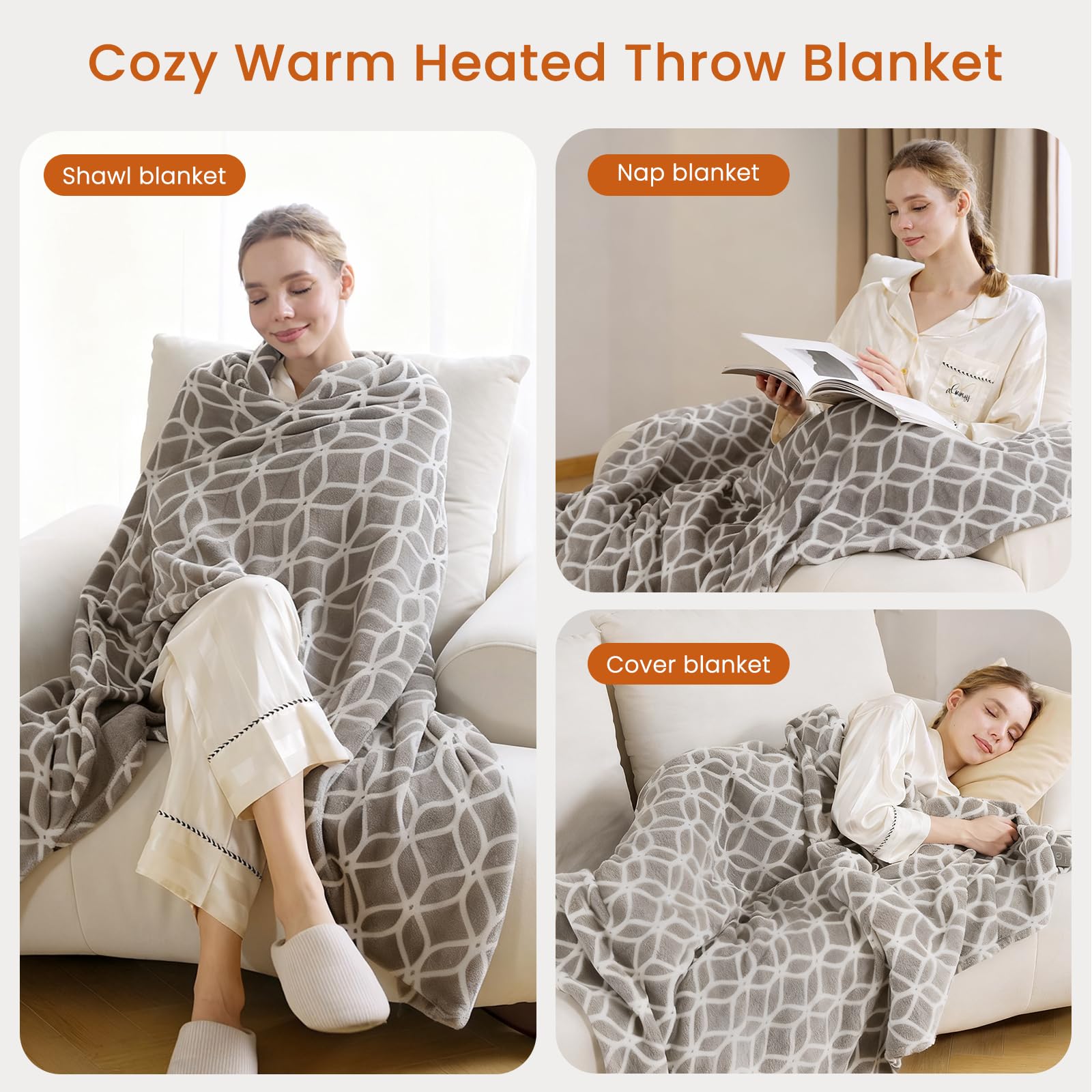 Indicator of four heat levels on heated blanket