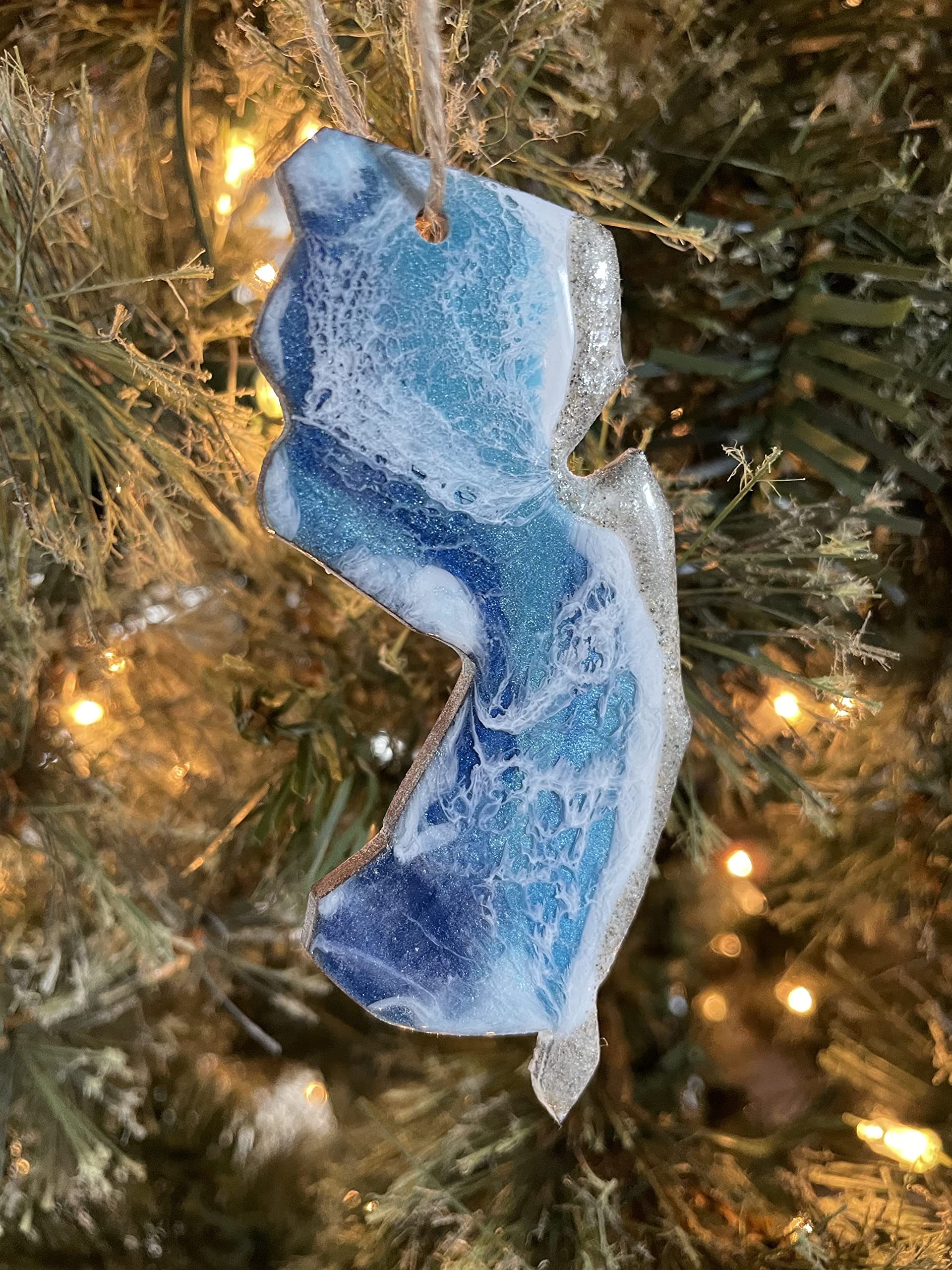 Unique 4 inch ornament New Jersey state motif