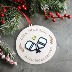 four-inch diameter pickleball ornament ta05-1