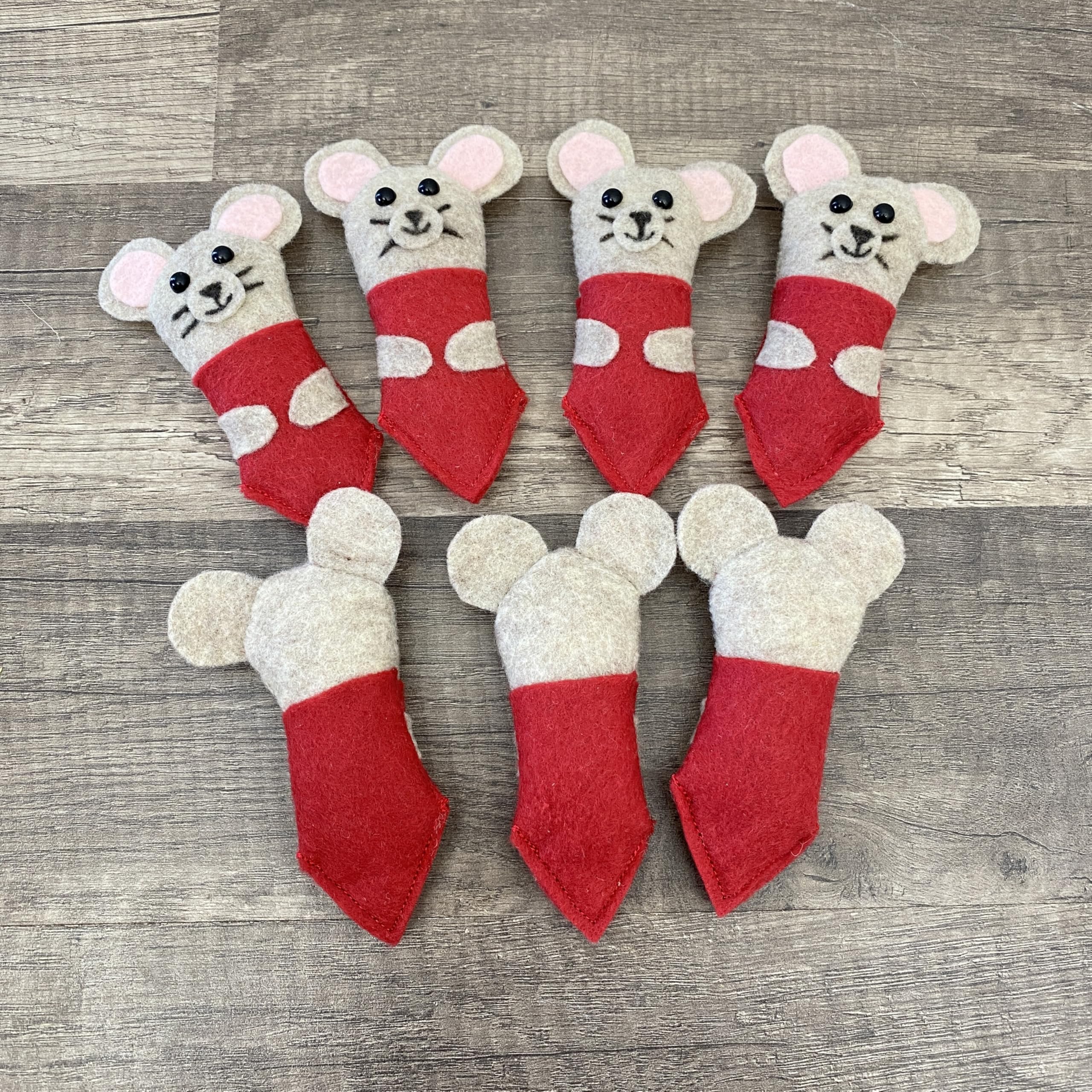 Four inch tall felt mouse size reference for replacement