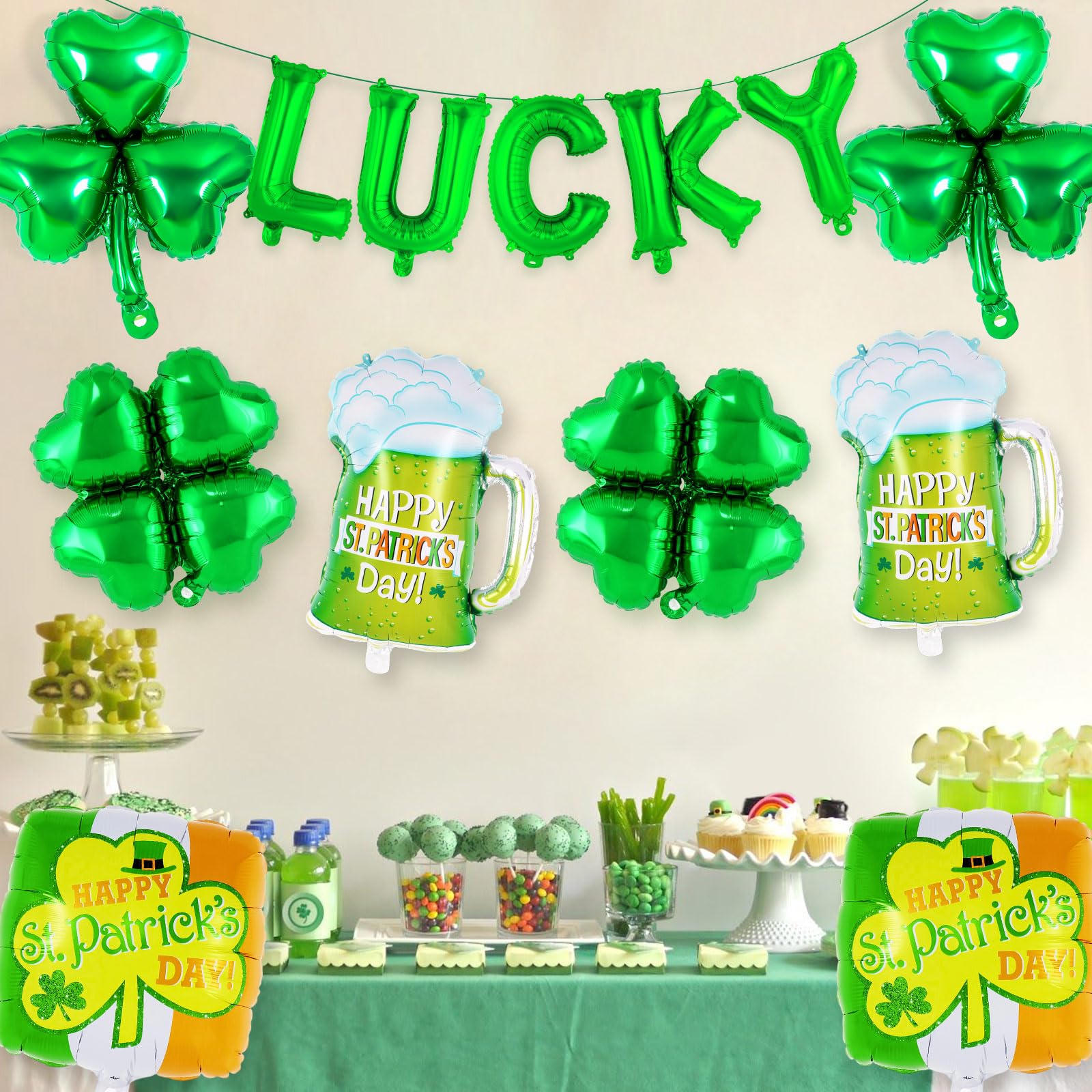 Four leaf clover balloon 18 inch green