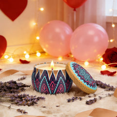 Four-pack aromatherapy candles with 8 percent essential oil