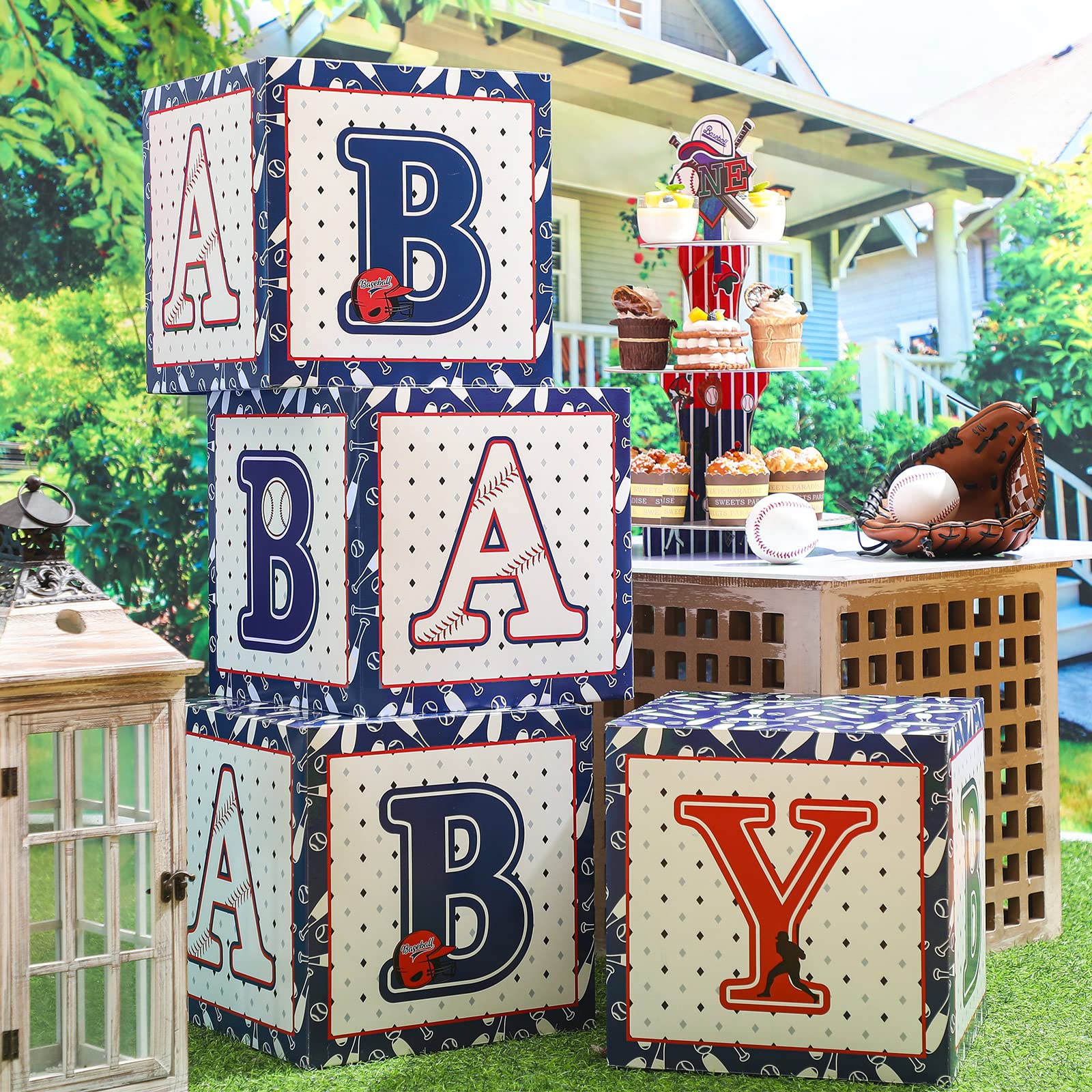 Lightweight safe paper baby blocks for celebrations