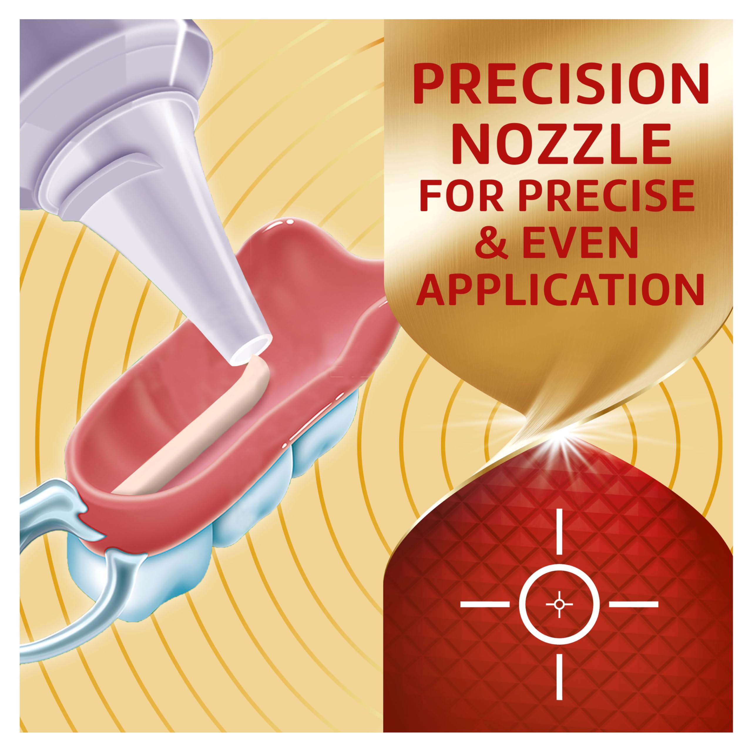 Poligrip food seal denture adhesive keeps particles out