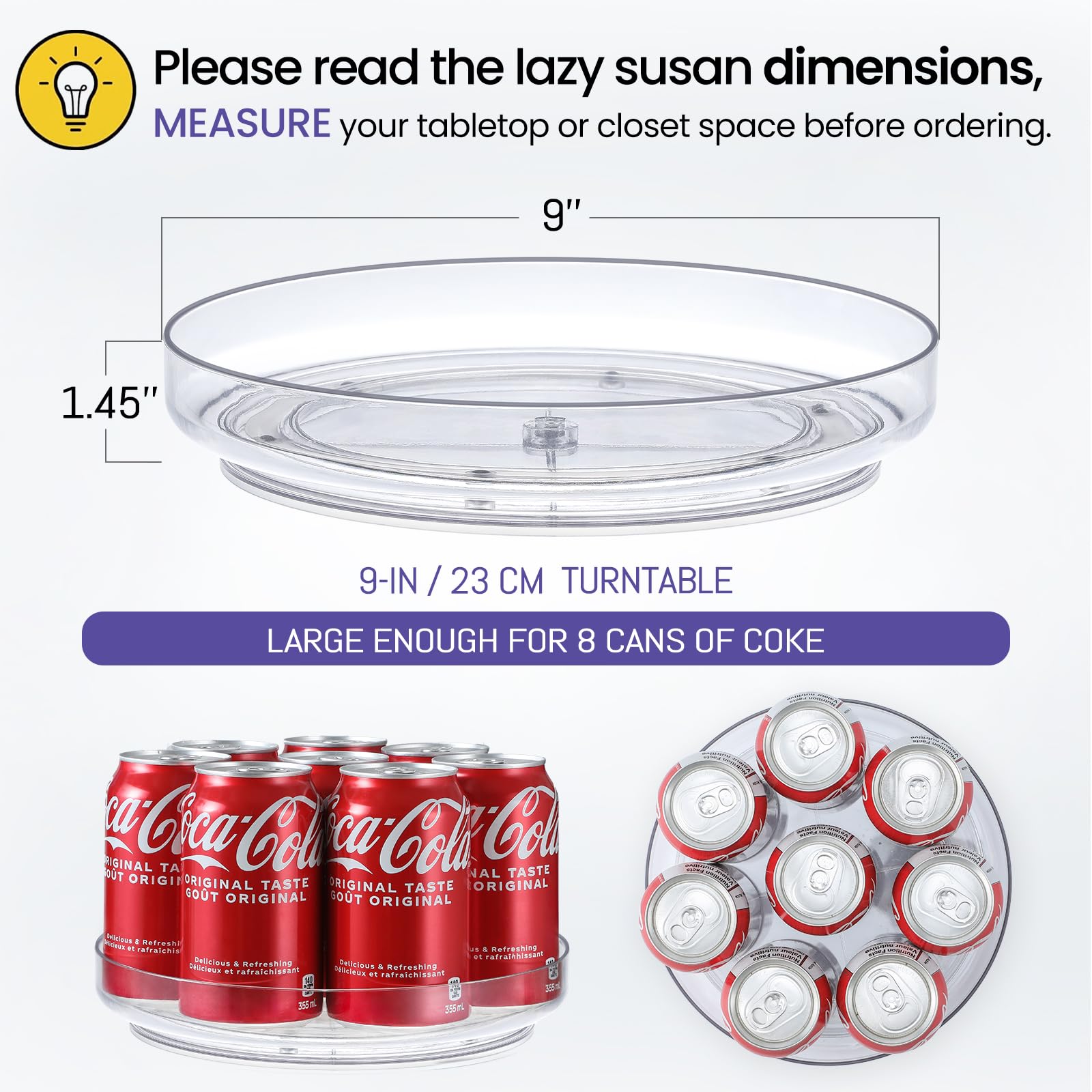 Four pack lazy susan turntable storage image