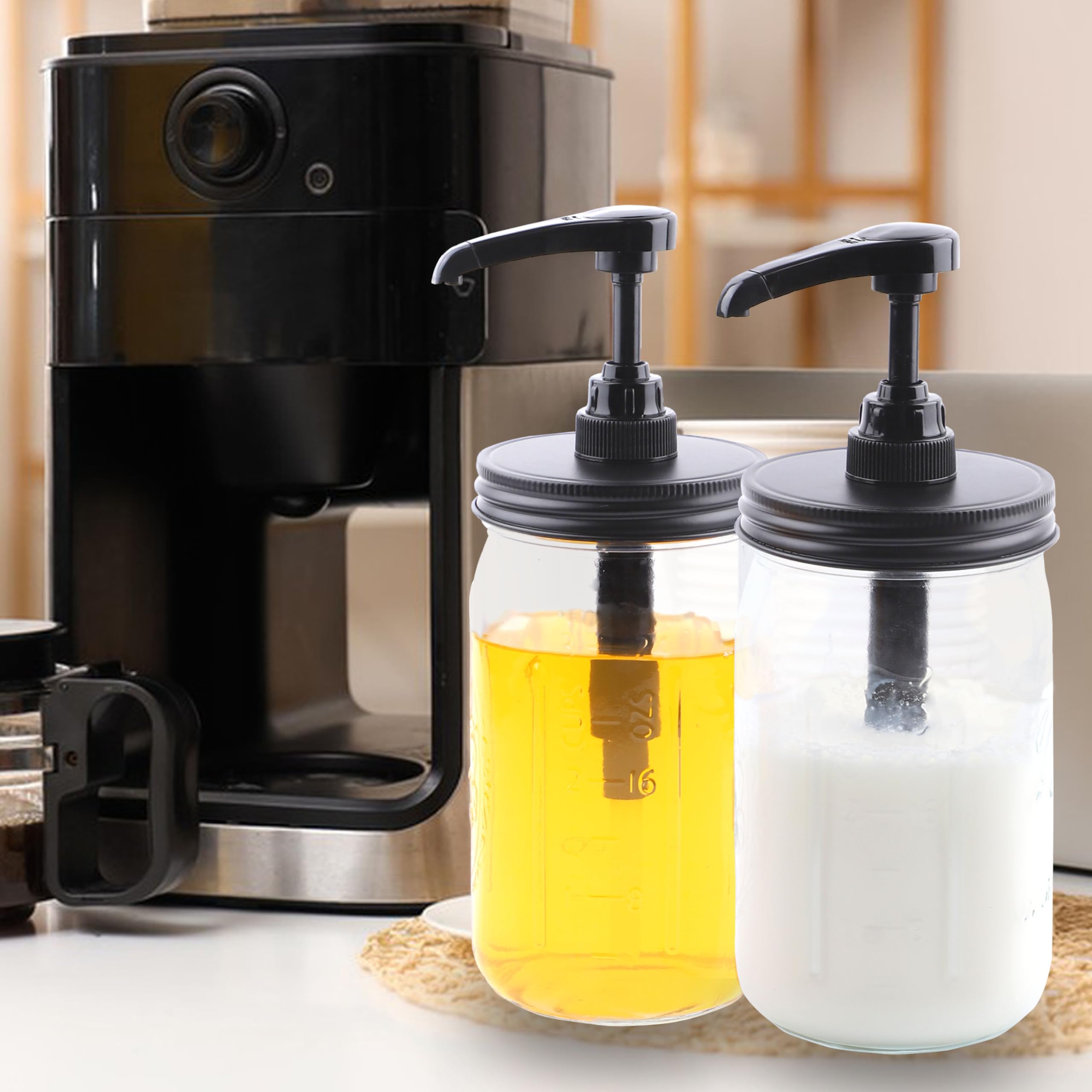 Four-pack mason jar pump lids jar not included