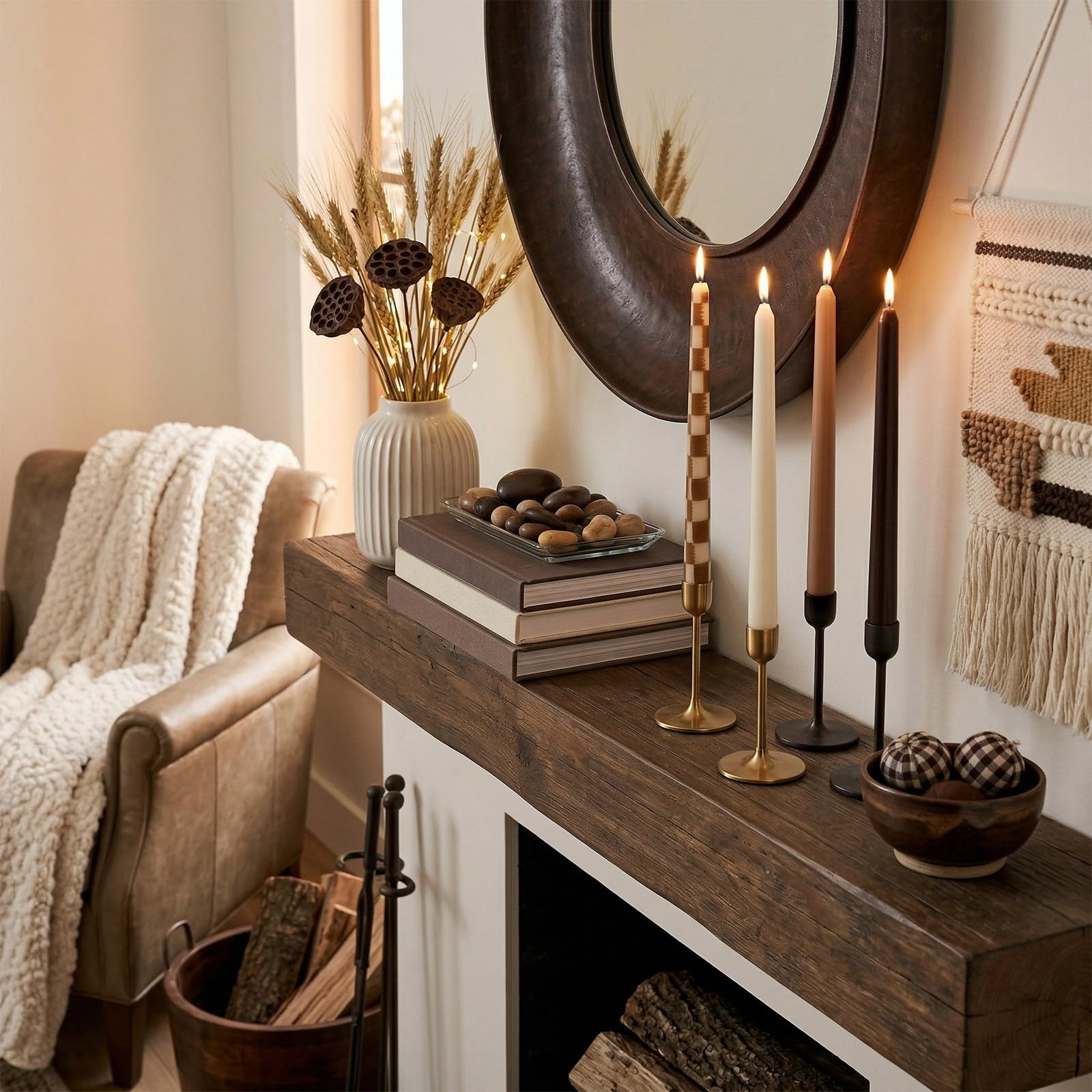 Ambient warm lighting for gatherings using Conelist candles