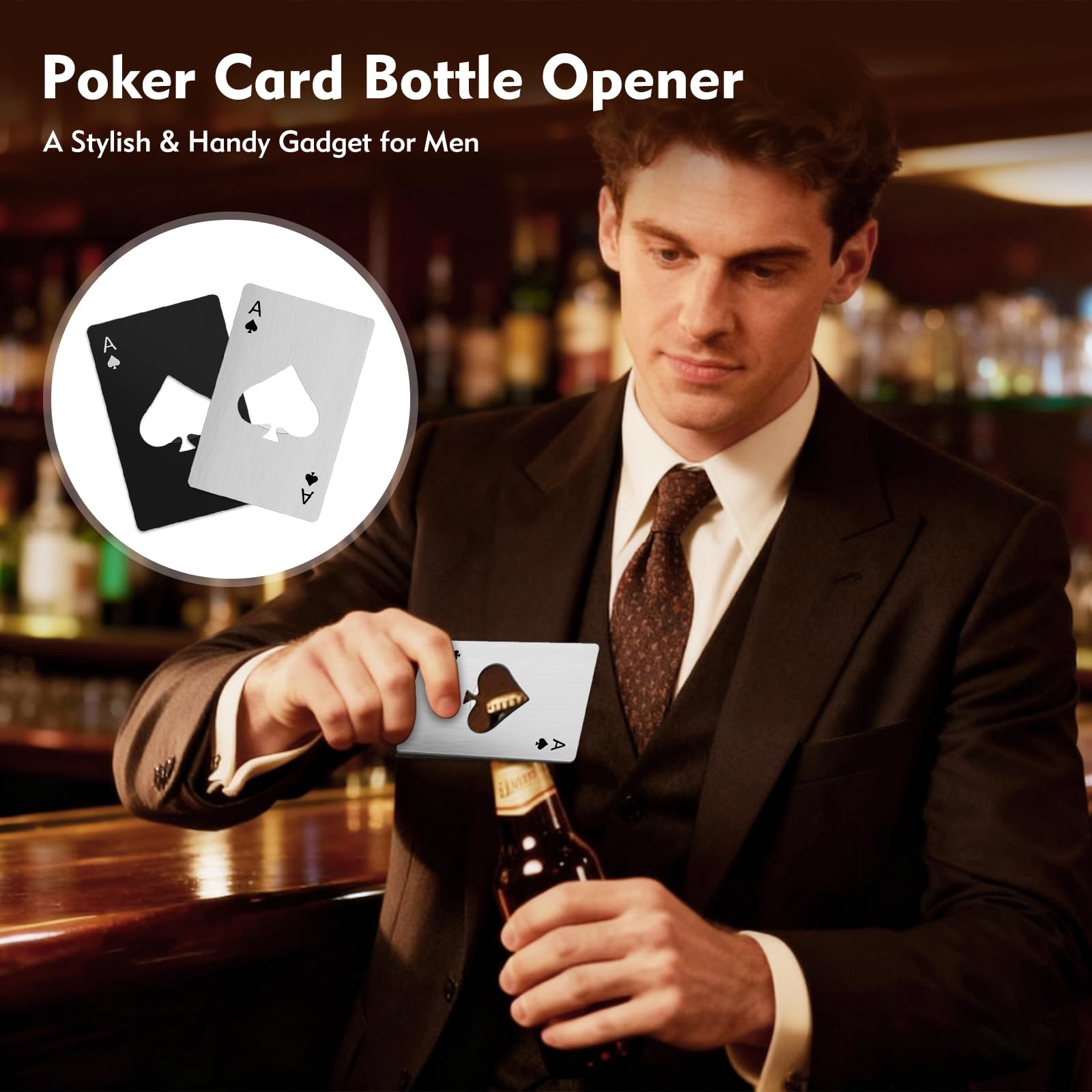 Gift set packaging for Ace of Spades bottle openers