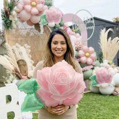 Flower balloons used as wedding party decorations