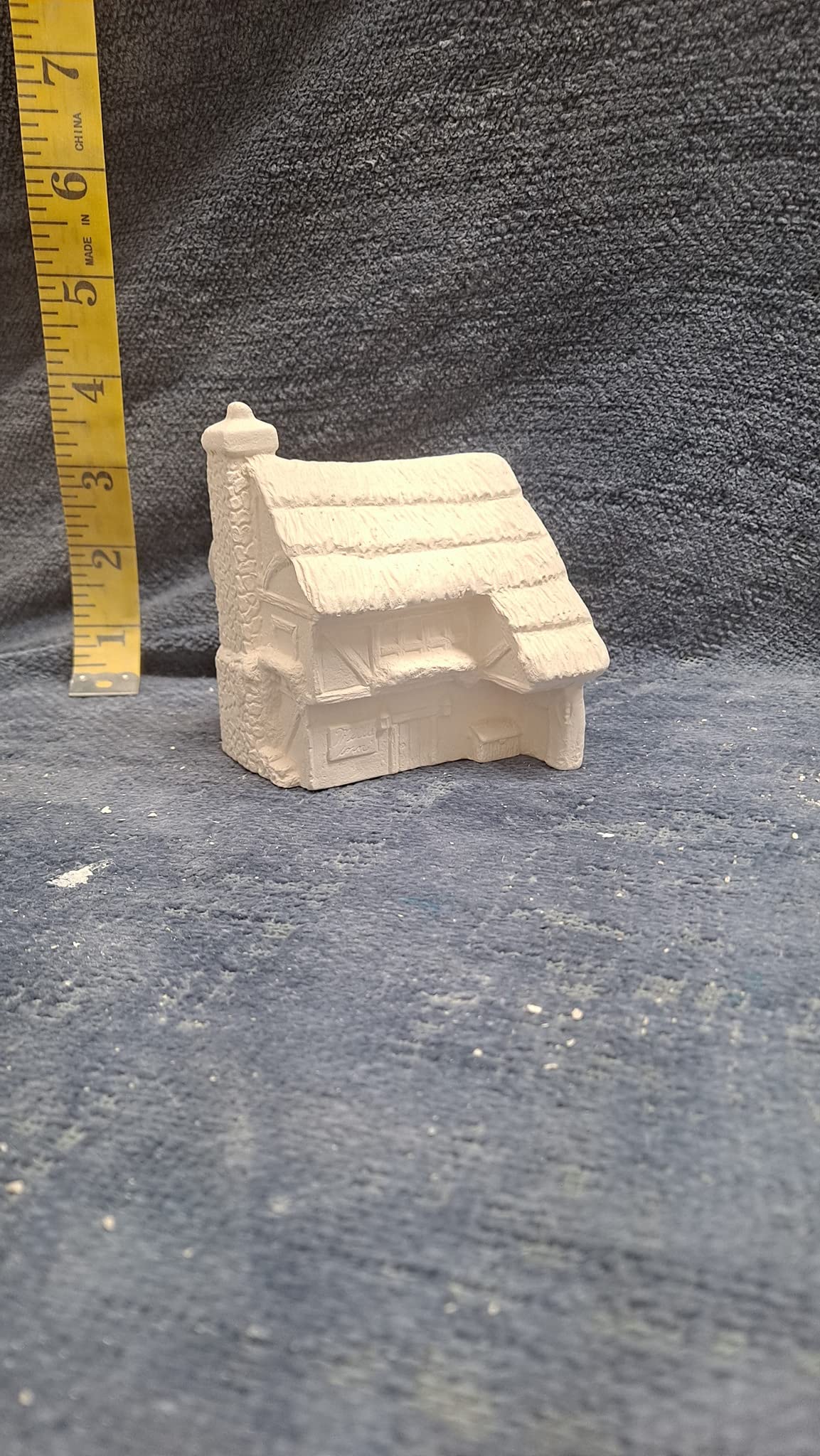 USA made hand crafted ceramic village pieces for painting
