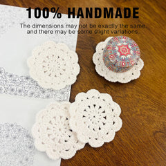 Chenille yarn coaster set for home decor