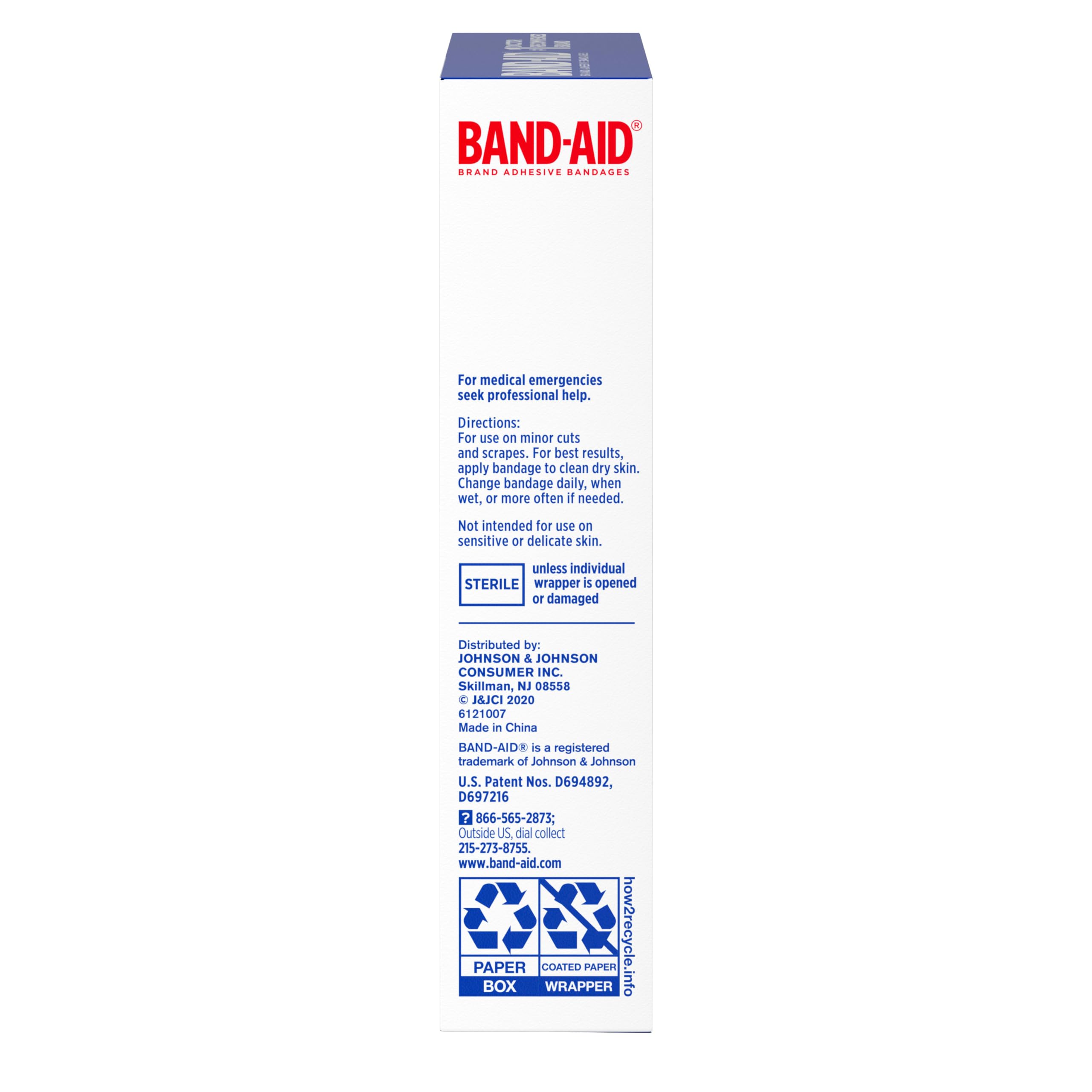 10 count pack of BAND-AID Tough Strips bandages