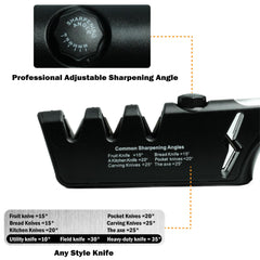 Four-stage knife sharpener for kitchen knives