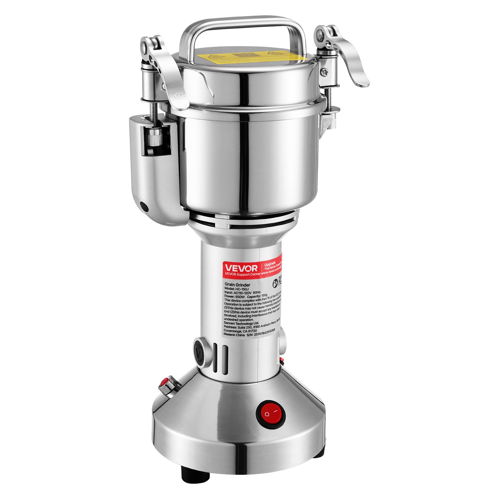 Four step operation diagram concept for VEVOR grinder