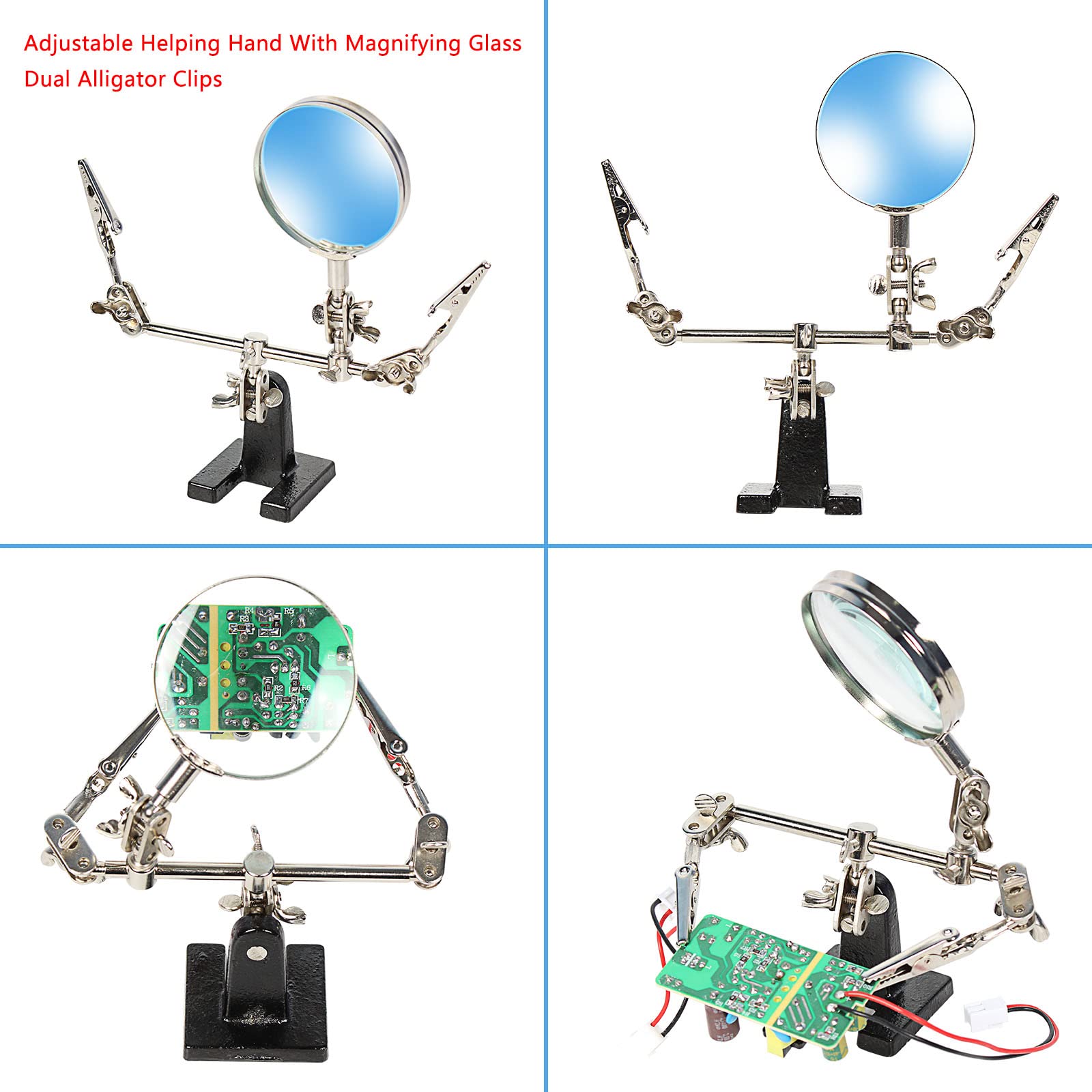Helping Hand Soldering Station with 2x magnifying glass