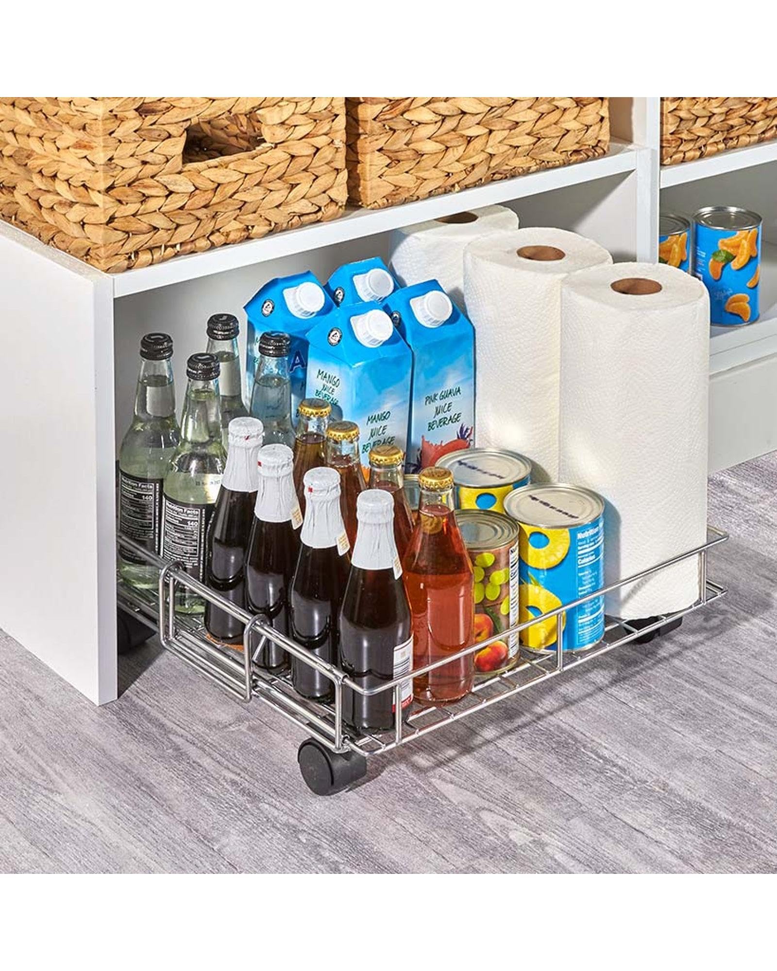 pantry closet under bed or desk storage basket