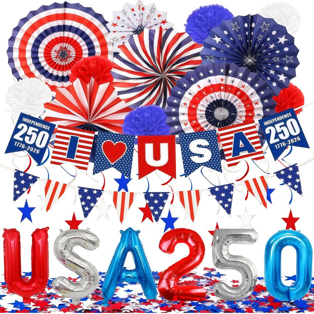 1776-2026 banner included in 4th of July Decorations 250th kit