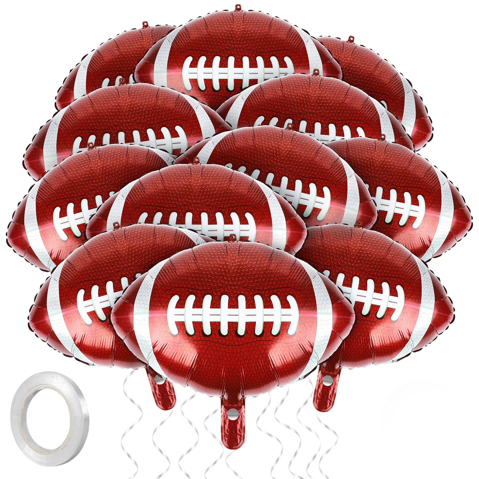 Fovths inflatable football balloons 18 inch size 12 pack