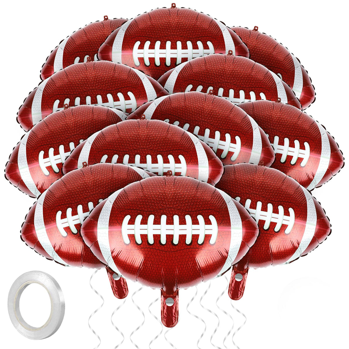Fovths inflatable football balloons 18 inch size 12 pack
