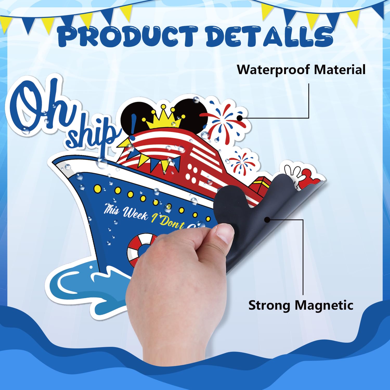 Thick waterproof magnetic material magnets for metal surfaces