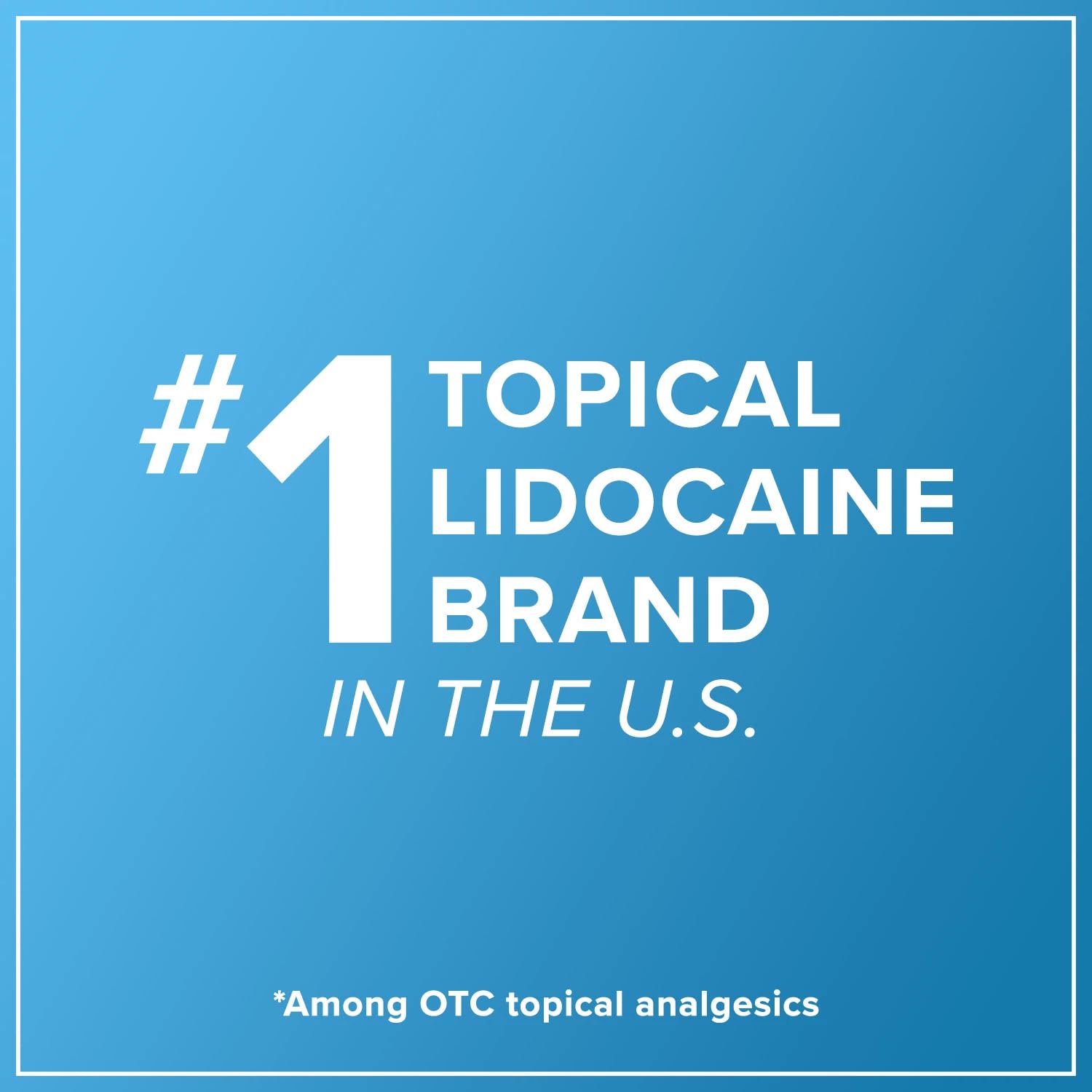 OTC topical analgesic lidocaine pain relief