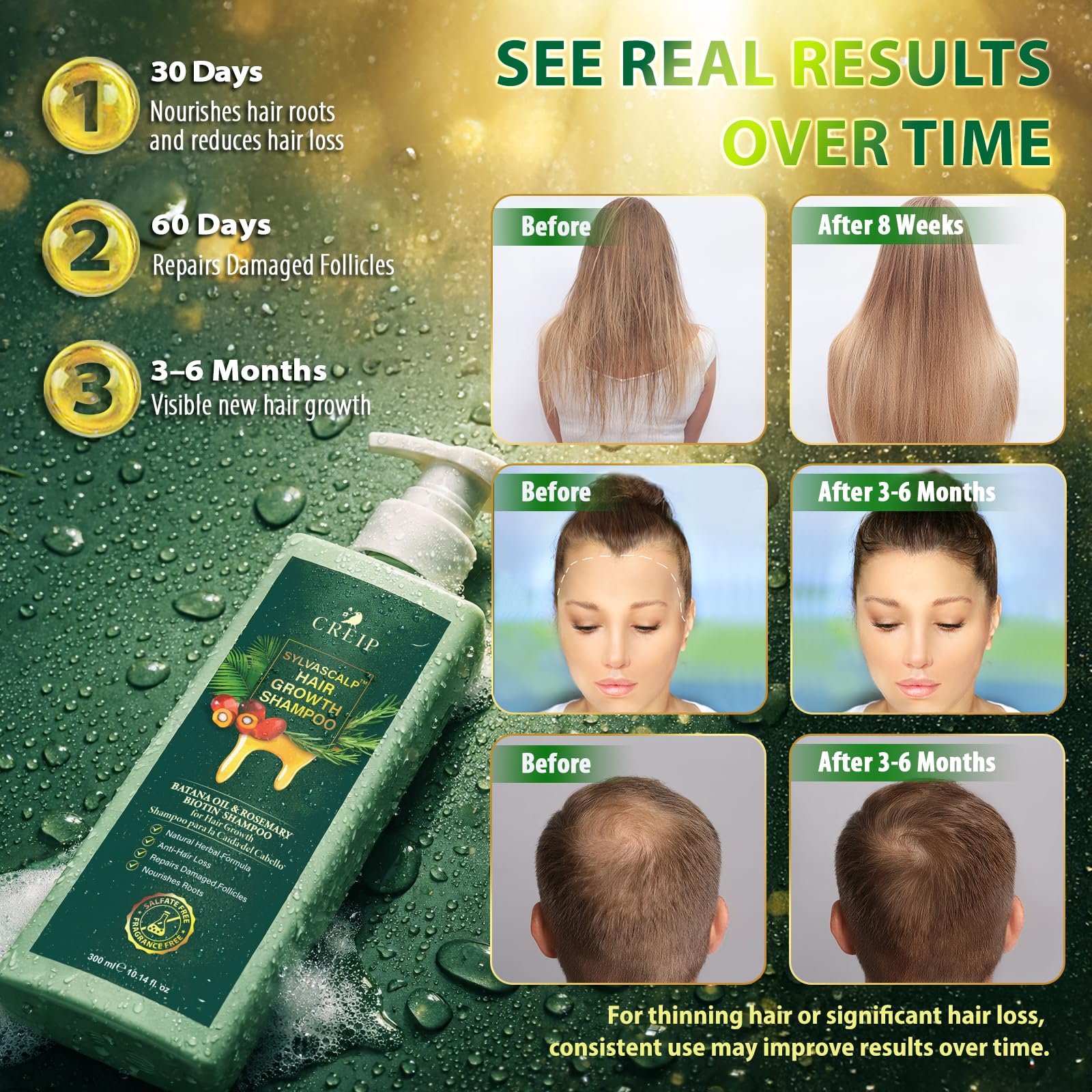 fragrance free hair growth shampoo packaging