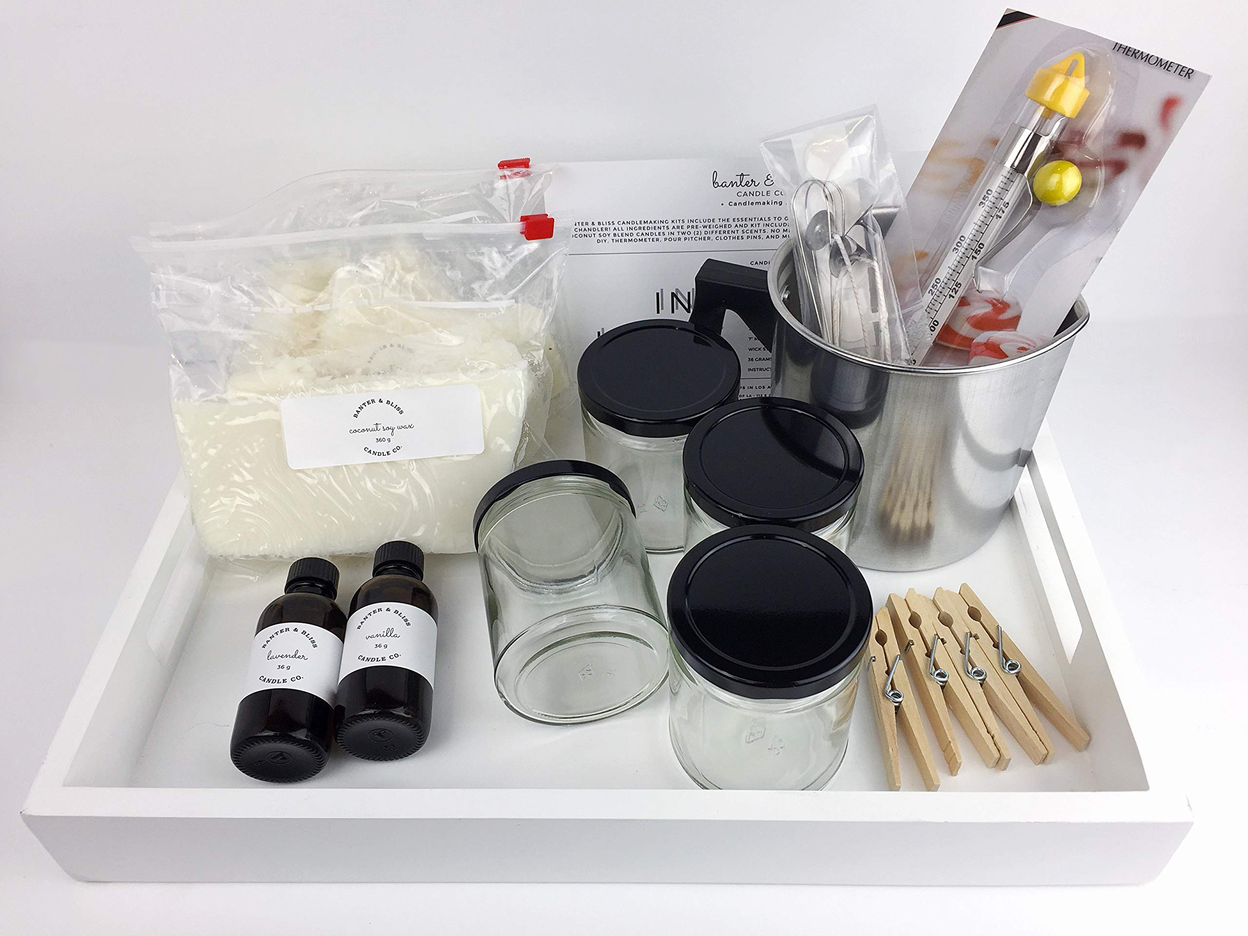 Fragrance oil and color dye chips included in kit