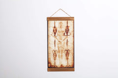 Framed canvas print Shroud of Turin size 8.7 by 16 inches