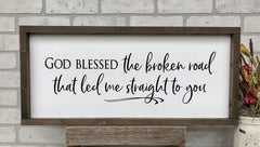 Frame made from hand stained pine color options available for the sign