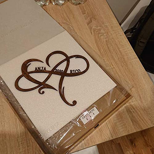 FranJohnsonHouse infinity heart wedding sign dark wood 9x8 wood