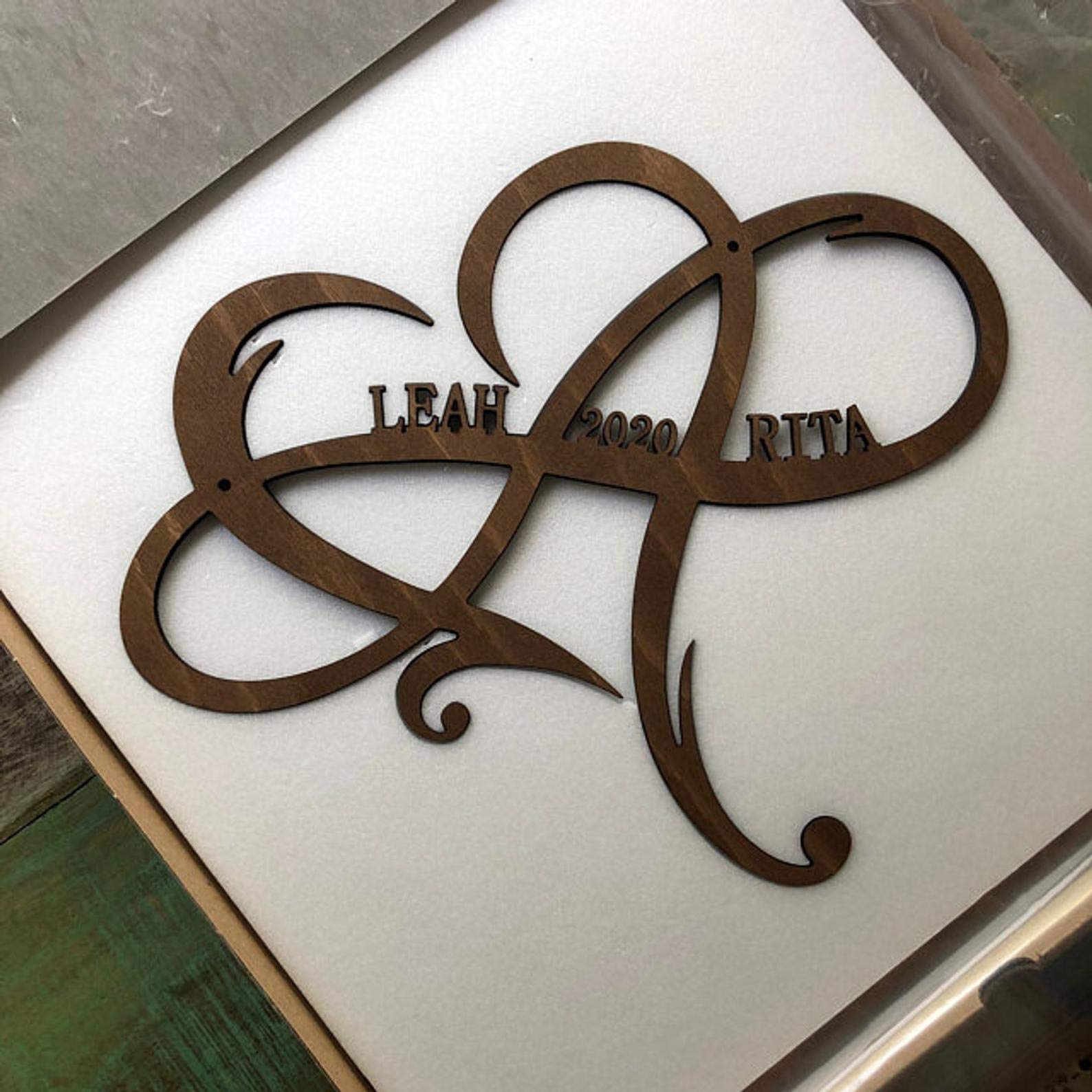 FranJohnsonHouse infinity heart wedding sign light wood 10-5x11-3