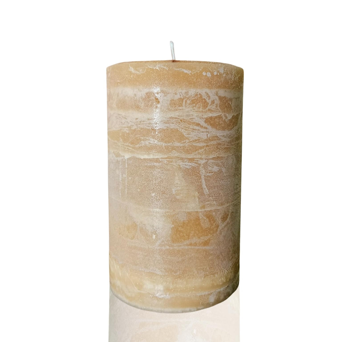Frankincense and Myrrh scented pillar candle Cream color 4x6.5