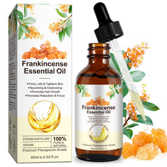 Frankincense essential oil 60ml packaging and labeling