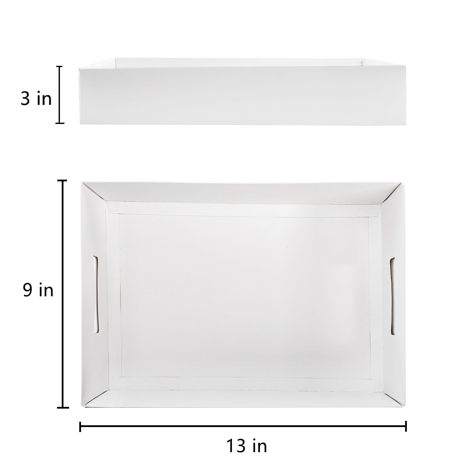 13x9x3 inch white paper cardboard serving trays by Frcctre