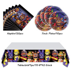 Freddy's tablecloth in 32 piece set