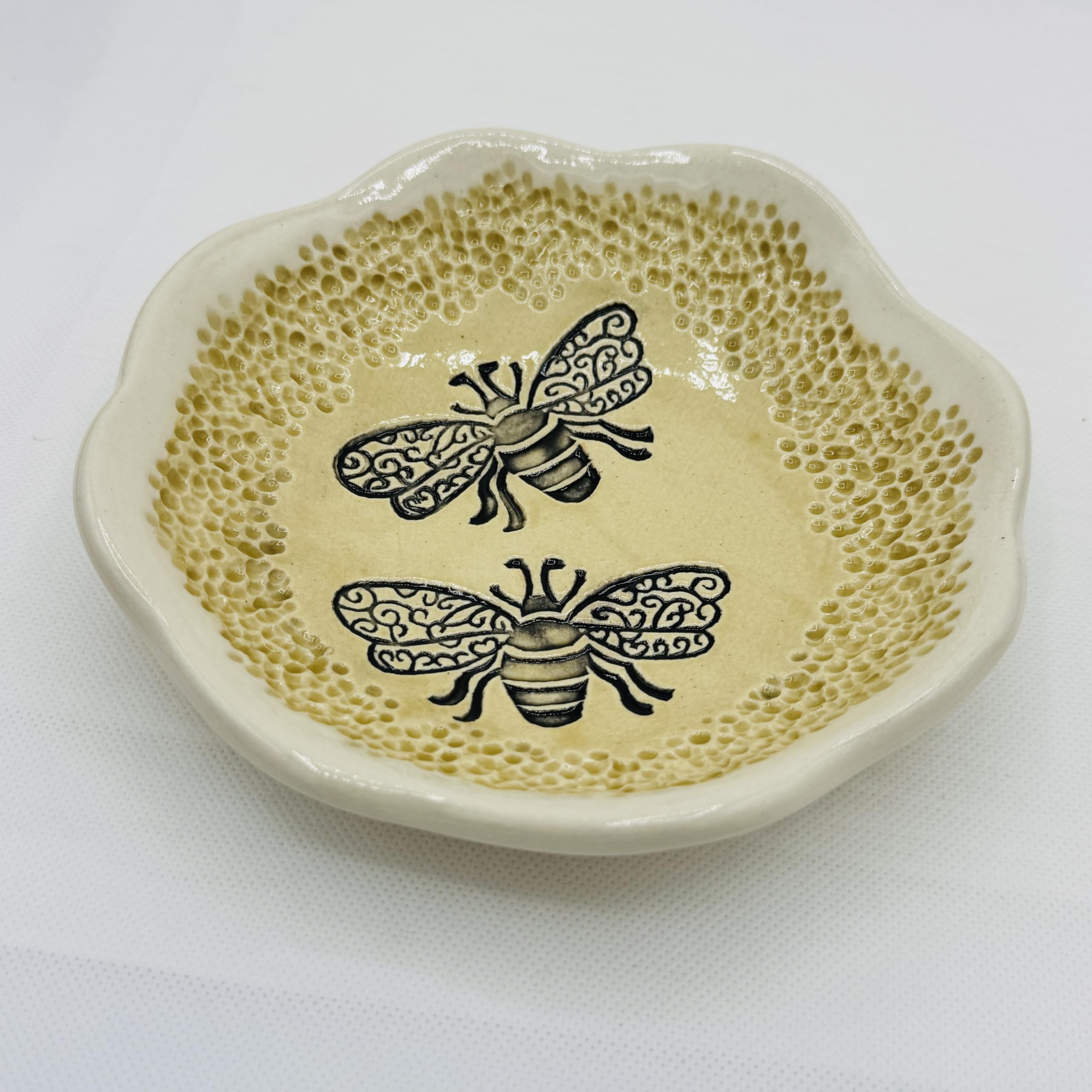 Free form pottery bowl handmade in USA