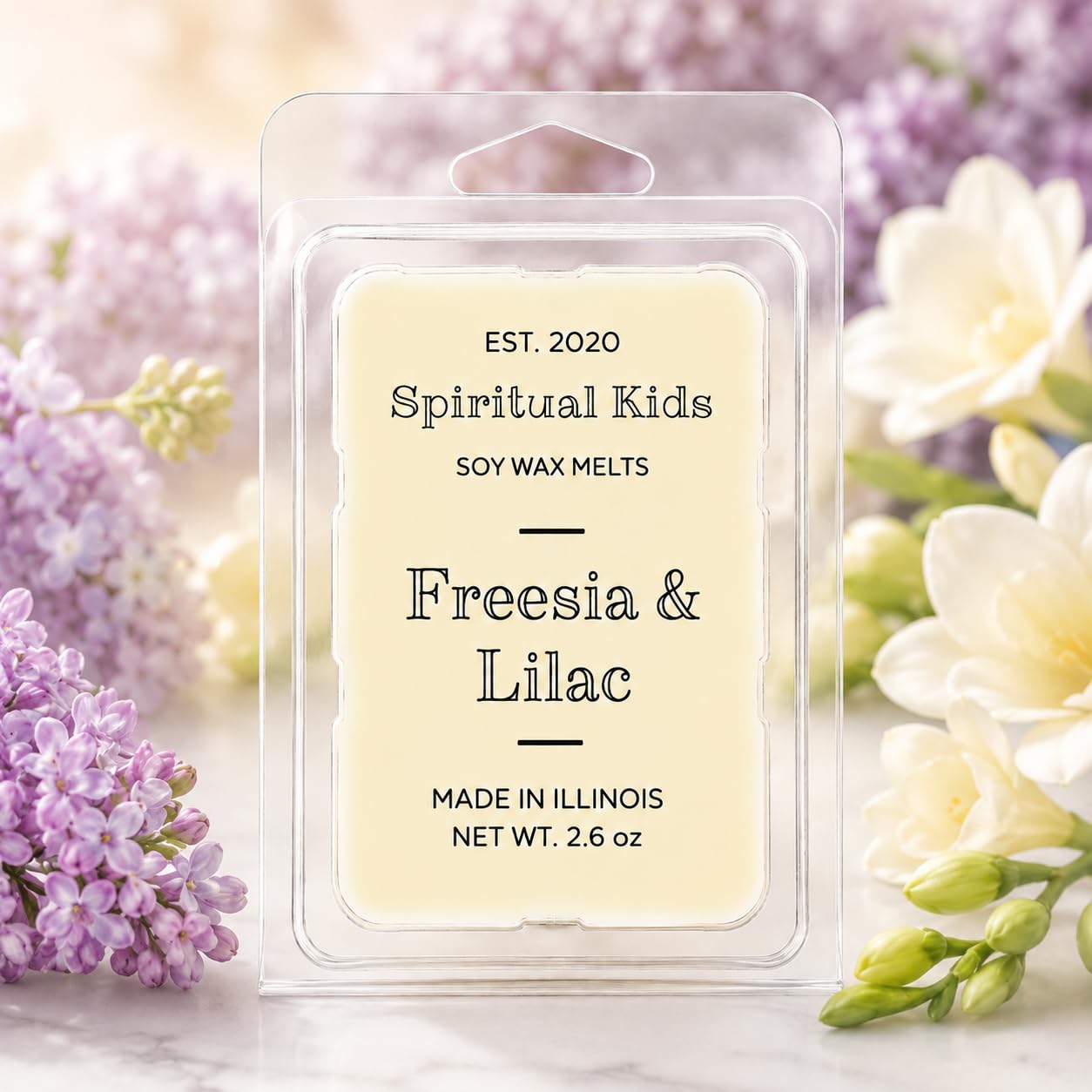 Floral Wax Melts handmade Freesia Lilac with essential oils