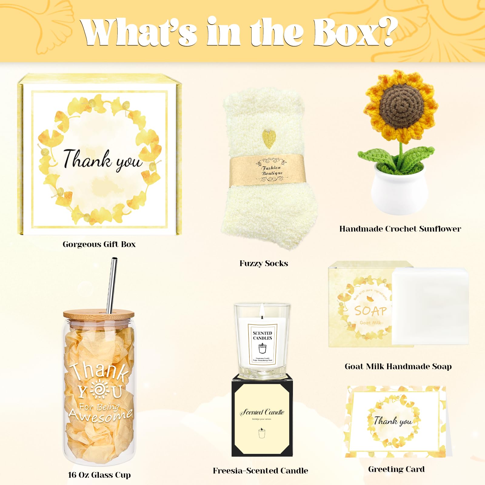 thank you card and designed gift box
