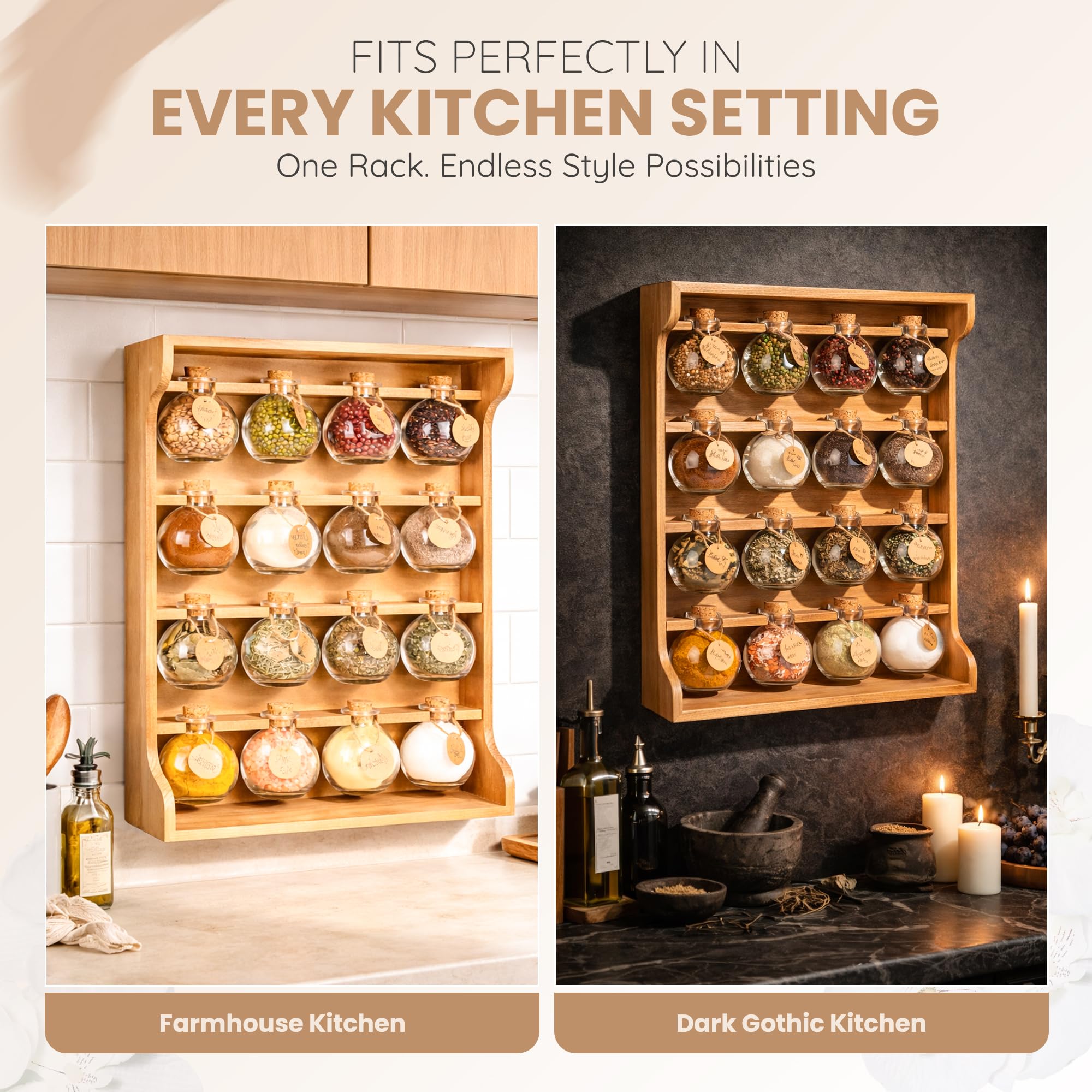 Wall mount or freestanding spice rack by Byers Choice