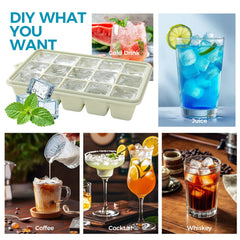 Easy-release silicone ice cube tray bottom