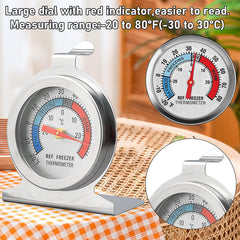 Analog freezer thermometer with hook design