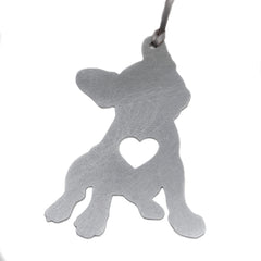French Bulldog aluminum ornament size 4x2.7 inches matte finish